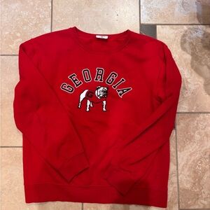 Georgia Red girls crew neck